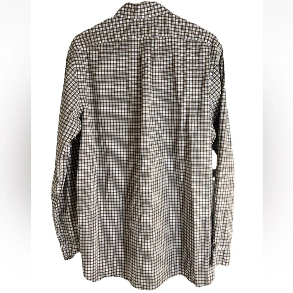 Ralph Lauren Men’s Cotton Stretch Button Down Shirt Sz L Brown Check Pony Preppy - Picture 3 of 11